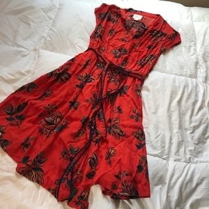 Maeve Gorgeous Wrap-style Dress with Tie Belt